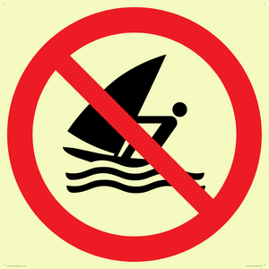 Prohibition: No windsurfing